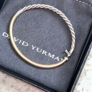 David Yurman smooth + cable two tone bracelet